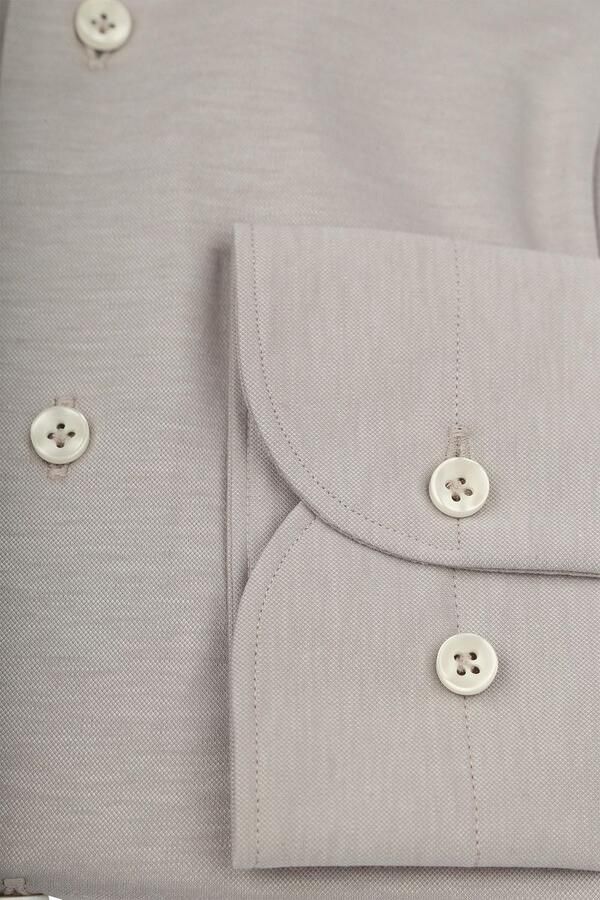 PROFUOMO Heren Overhemden Shirt X-cutaway Japanese Knitted Beige - Foto 12