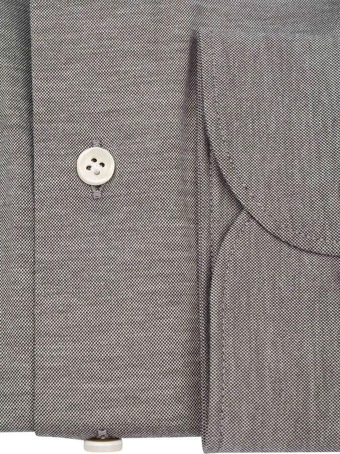 Profuomo Japanese Knitted Overhemd Melange Bruin - Foto 4