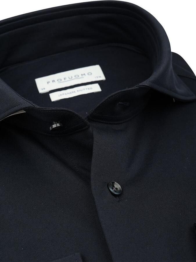 Profuomo Japanese Knitted Overhemd Navy - Foto 2