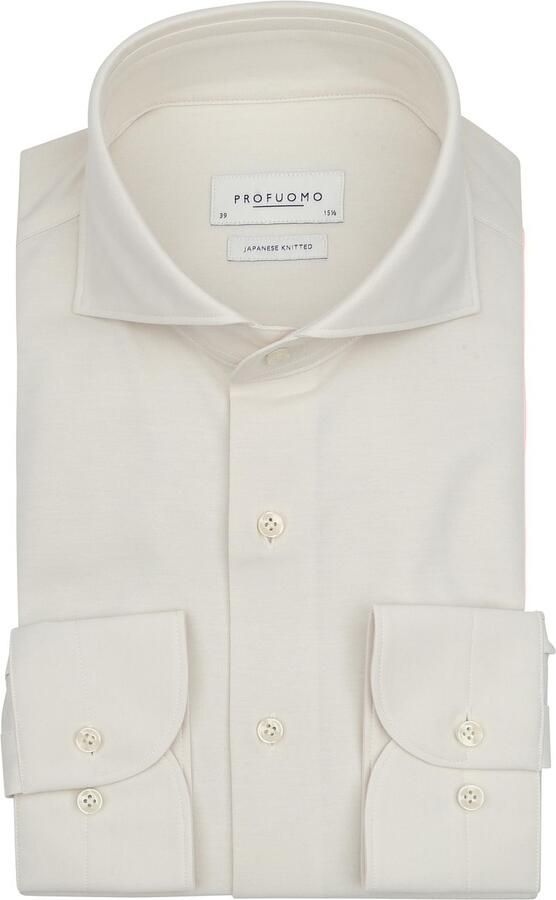 Profuomo Japanese Knitted Overhemd Off White
