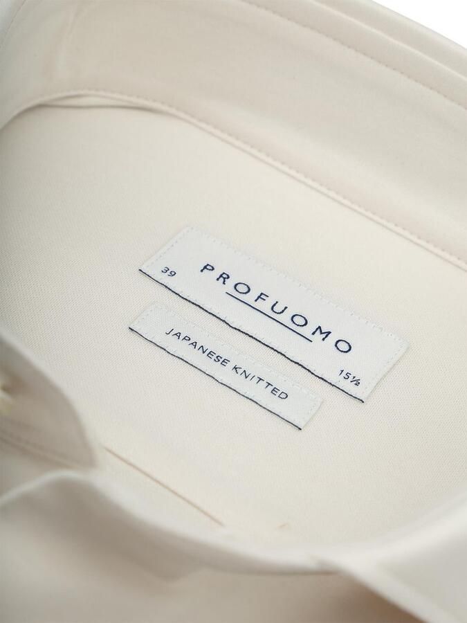 Profuomo Japanese Knitted Overhemd Off White - Foto 4