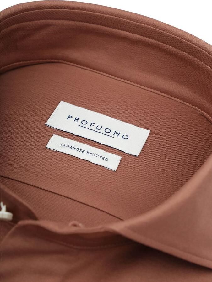Profuomo Japanese Knitted Overhemd Red Clay - Foto 2