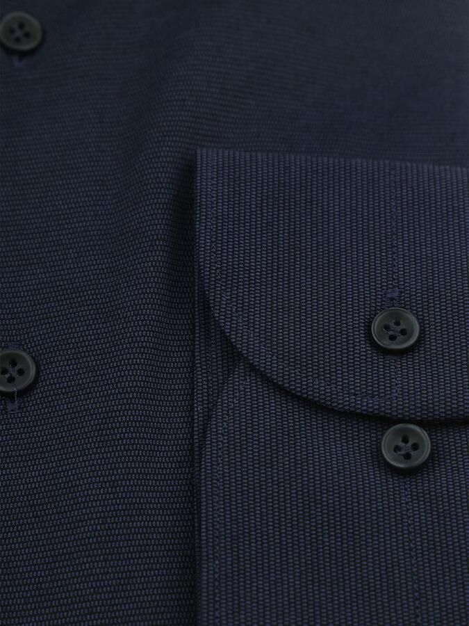 Profuomo Japanese Knitted Overhemd Structure Navy - Foto 2