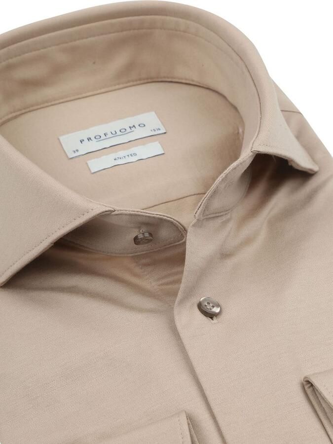 Profuomo Knitted Overhemd Beige - Foto 2