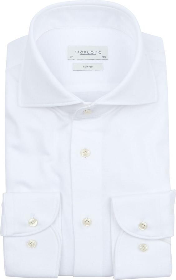 Profuomo Knitted Overhemd Wit