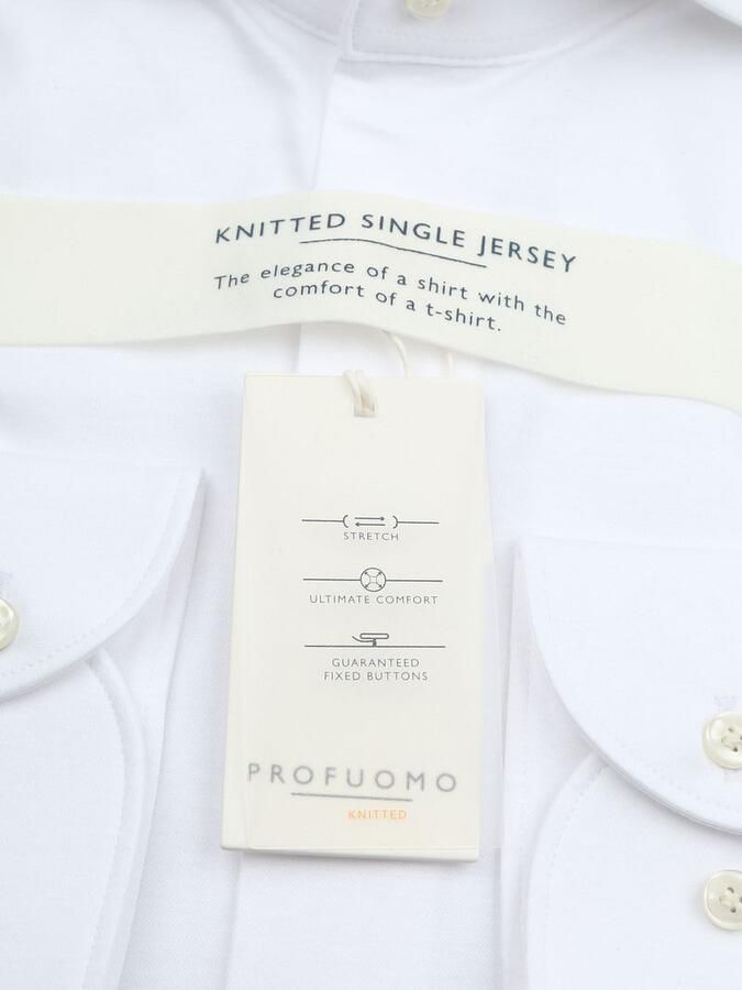 Profuomo Knitted Overhemd Wit - Foto 4