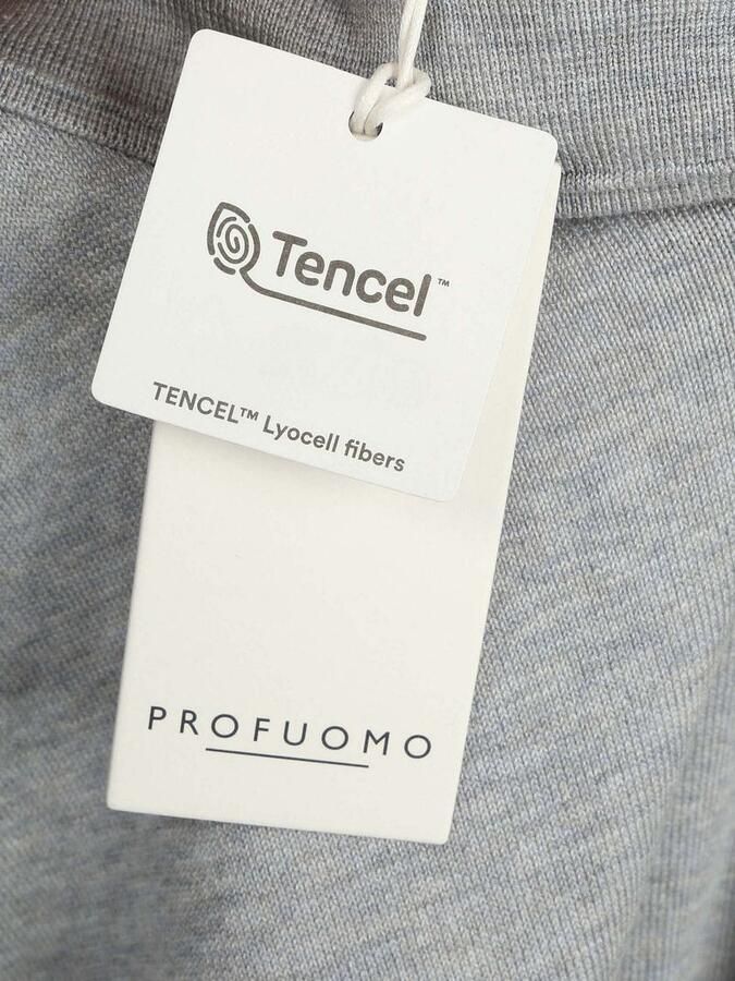 Profuomo Polo Shirt Korte Mouw Knitted Poloshirt Grijs - Foto 6