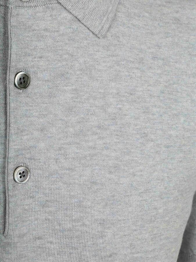Profuomo Polo Shirt Korte Mouw Knitted Poloshirt Grijs - Foto 7