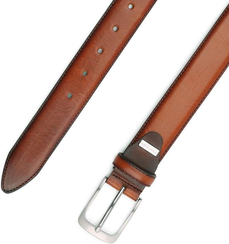 Profuomo Riem Leren Riem Polish Cognac