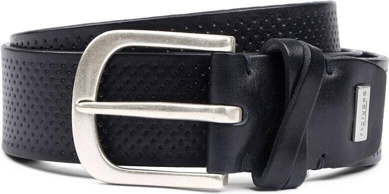 Profuomo Riem Leren Riem Roma Donkerblauw - Foto 4