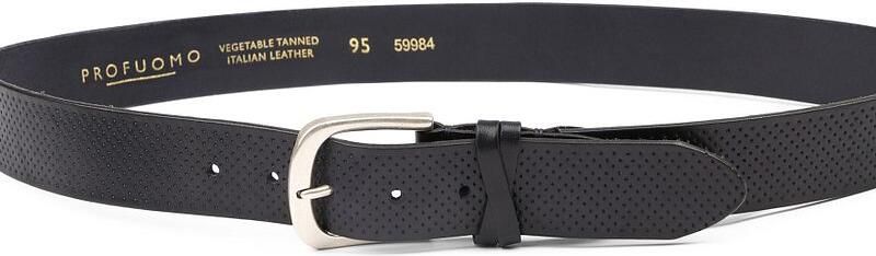 Profuomo Riem Leren Riem Roma Donkerblauw - Foto 3