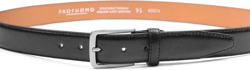 Profuomo riem solid black calf leather - Foto 5