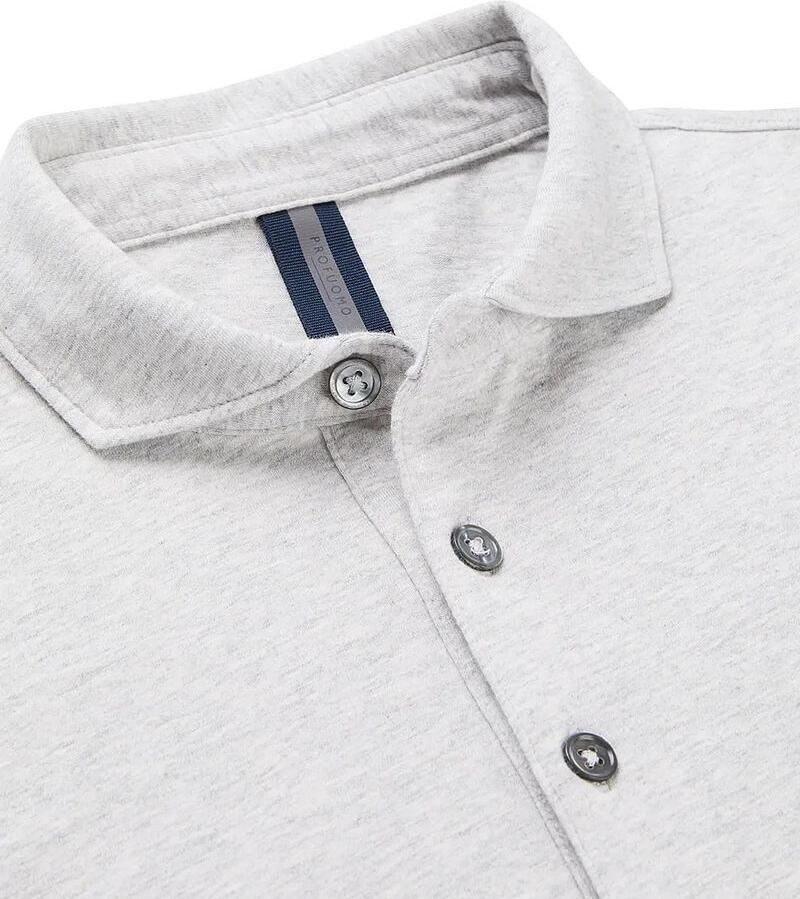 Profuomo Longsleeve Polo Grijs Melange - Foto 2