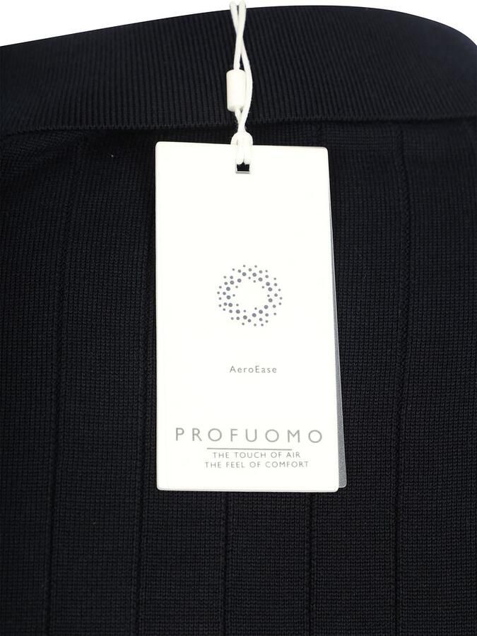 Profuomo Gebreide pullover van puur katoen met Polokraag - Foto 3
