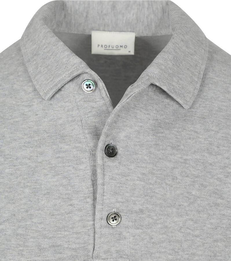 Profuomo Longsleeve Poloshirt Luxury Basic Grijs - Foto 2