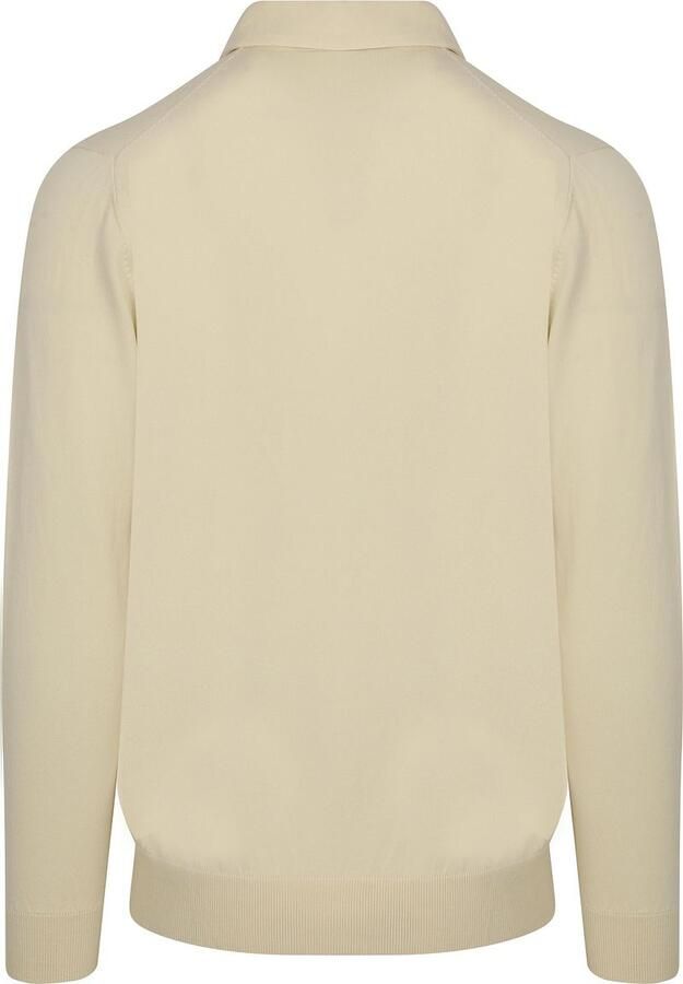 PROFUOMO Heren Truien & Vesten Polo Onepiece Luxury Basic Ecru - Foto 5