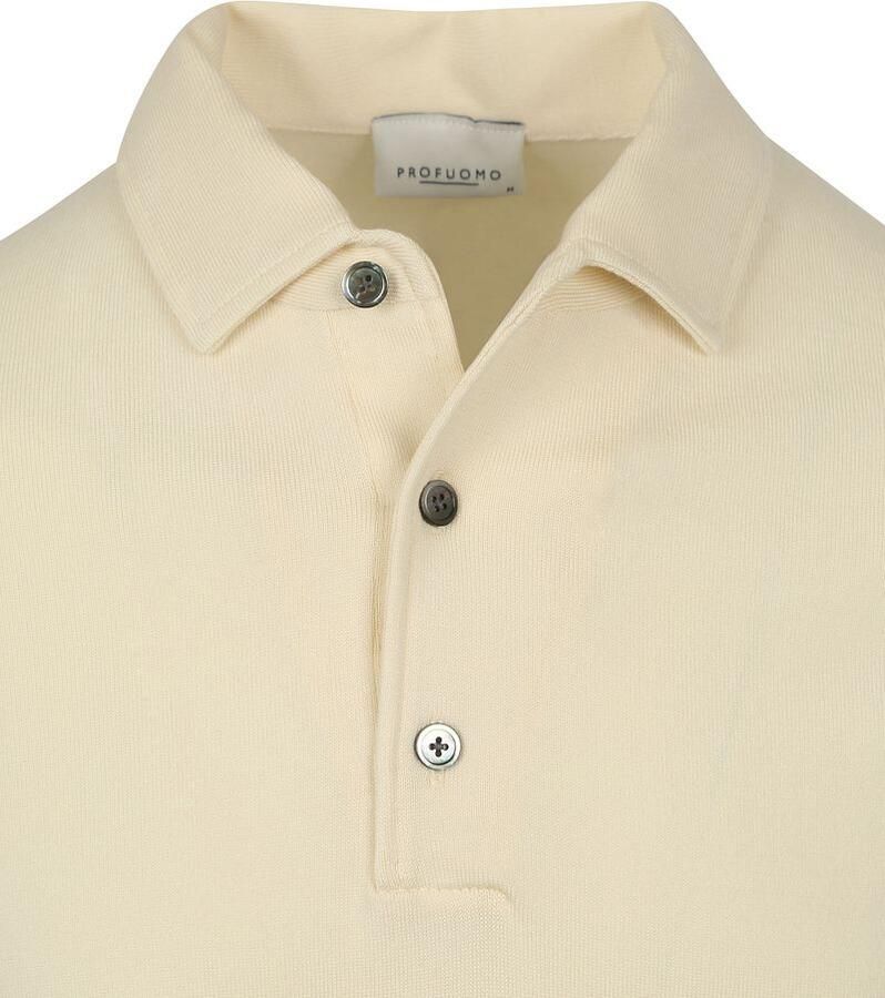 Profuomo Sweaters Longsleeve Poloshirt Luxury Basic Off White - Foto 5