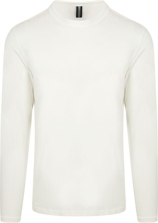 PROFUOMO Heren Polo's & T-shirts T-shirt Long Sleeve Gebroken Wit - Foto 2