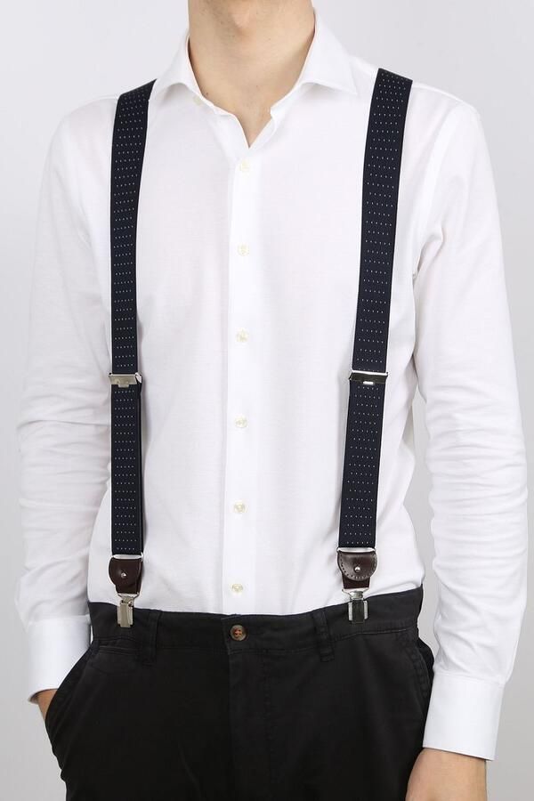Profuomo Stijlvolle Bretels Blue Heren - Foto 4