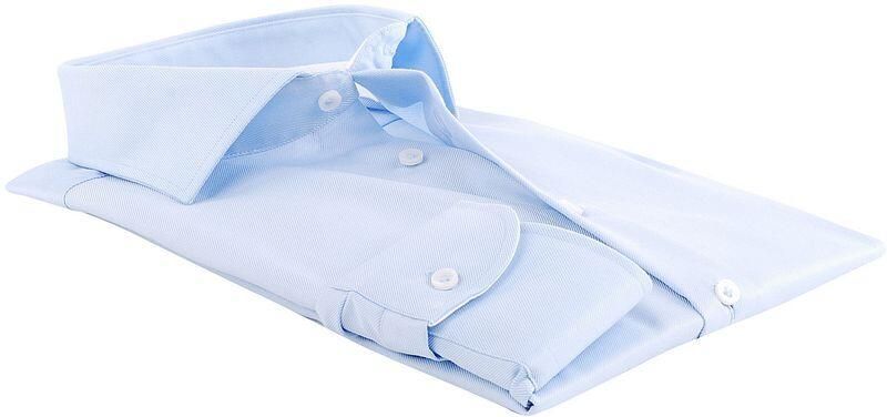 Profuomo Blauwe Overhemdjurk van Katoen Slim Fit Blue Heren - Foto 10