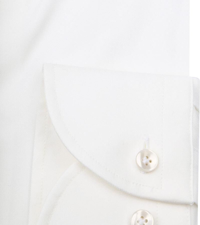 Profuomo Witte Overhemdjurk van Katoen Slim Fit White Heren - Foto 3