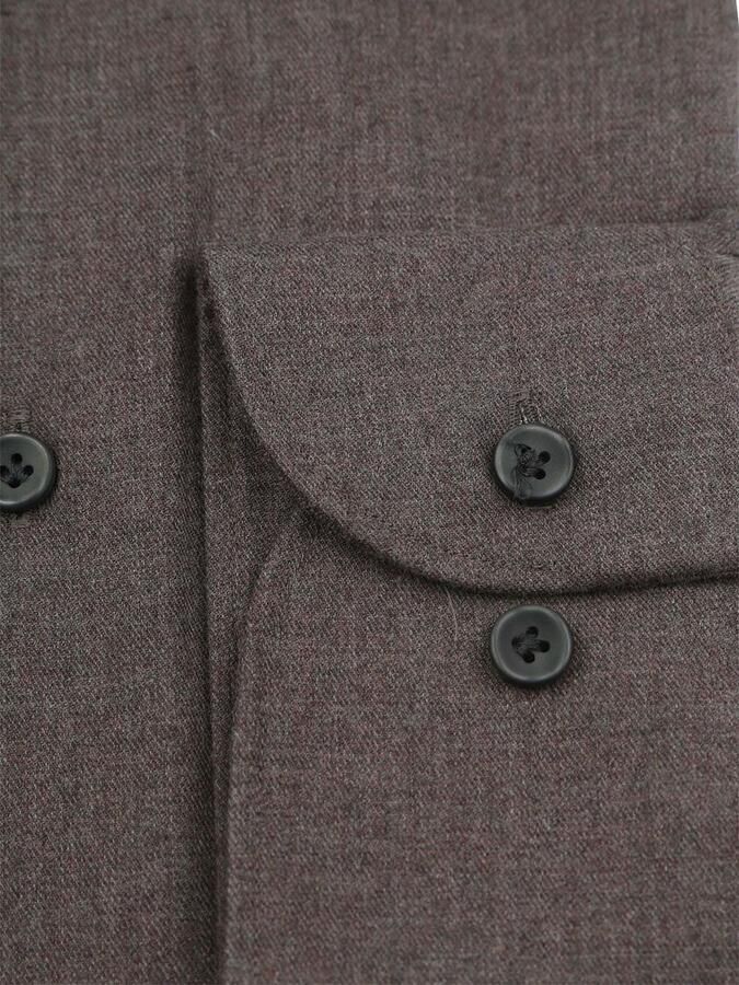 Profuomo Overhemd Peached Twill Flanel Bruin - Foto 2
