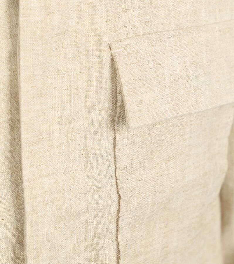PROFUOMO Heren Overshirts Overshirt Cotton Linen Zand - Foto 6