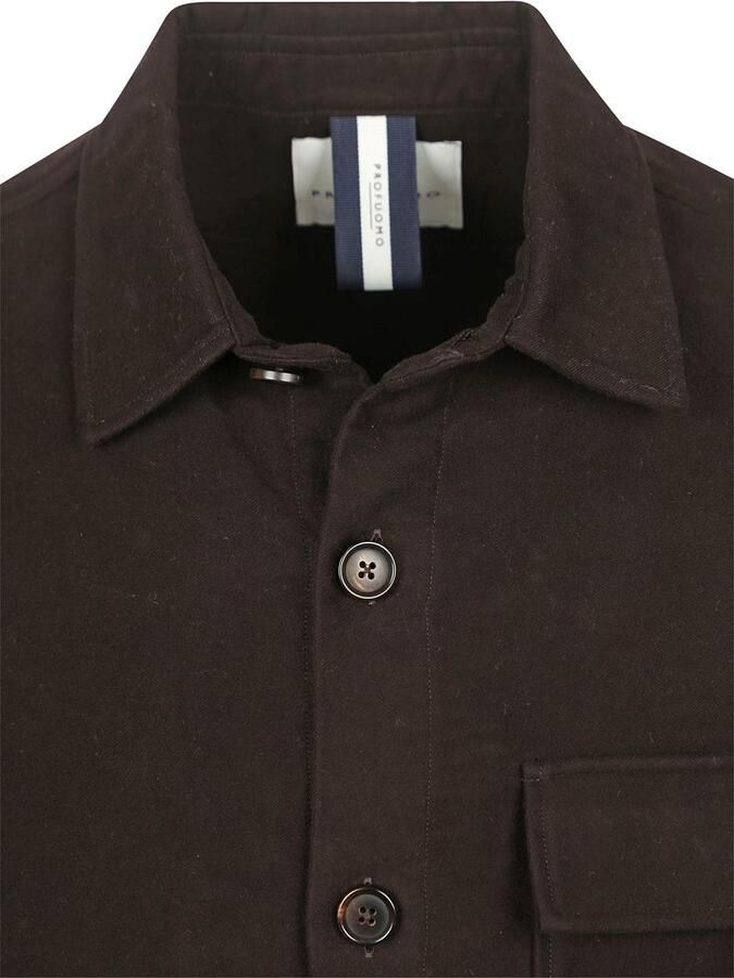 Profuomo Overshirt Moleskin Donkerbruin - Foto 4