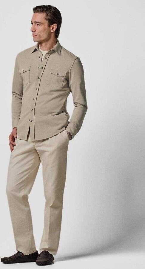 Profuomo Overhemd Lange Mouw Overshirt Western Beige - Foto 10