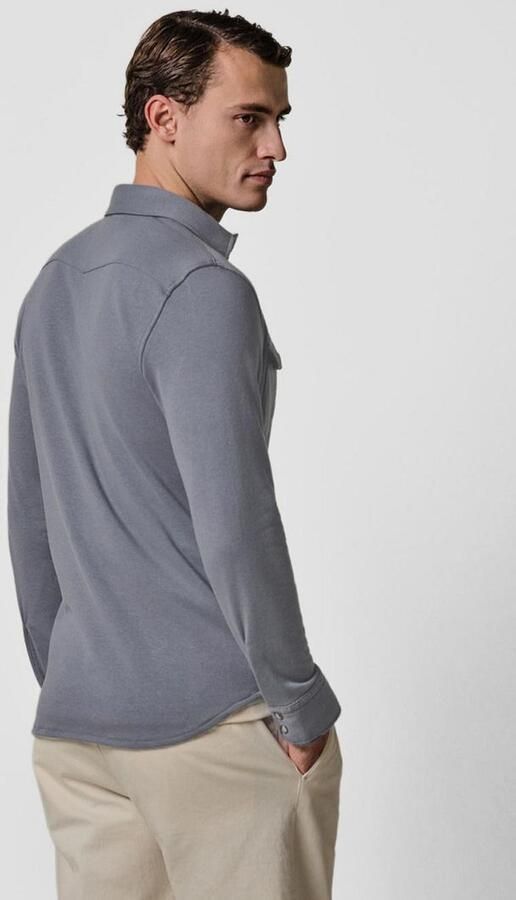 Profuomo Overhemd Lange Mouw Overshirt Western Blauw - Foto 9