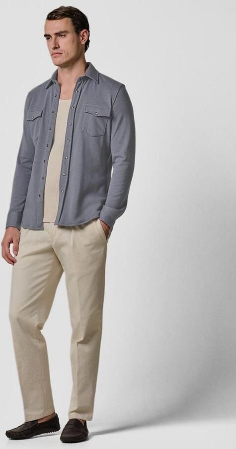 Profuomo Overhemd Lange Mouw Overshirt Western Blauw - Foto 10