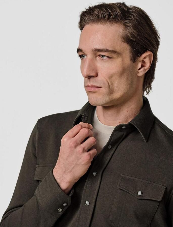 Profuomo Overshirt Western Donkerbruin