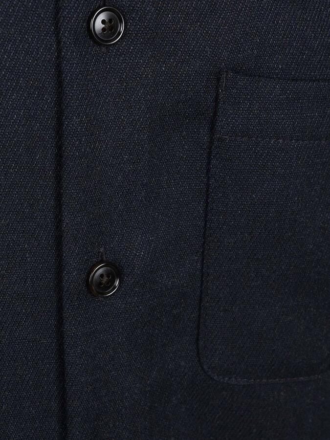 Profuomo Overshirt Wool Mouliné Navy - Foto 2