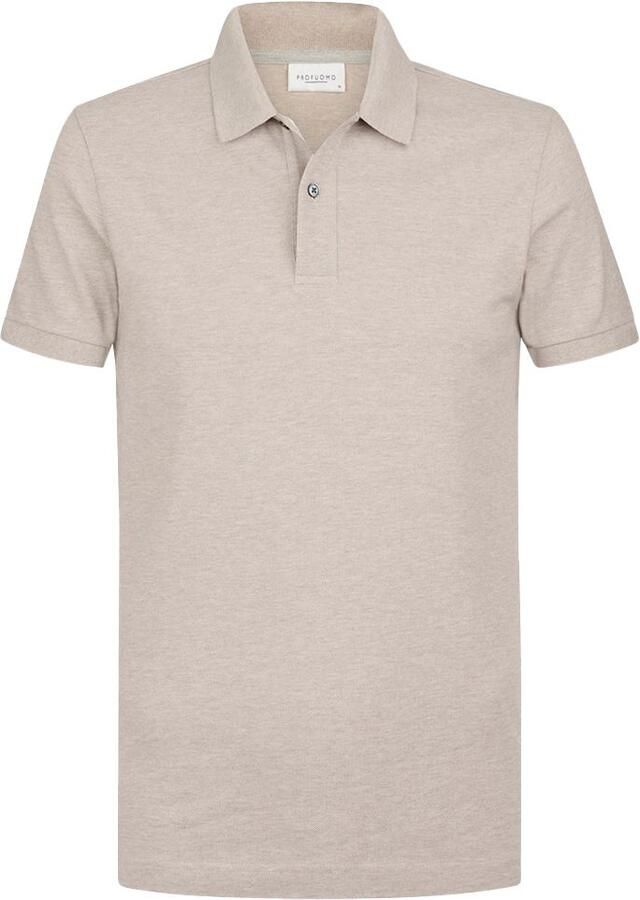 PROFUOMO Heren Polo's & T-shirts Polo Short Sleeve Zand - Foto 7