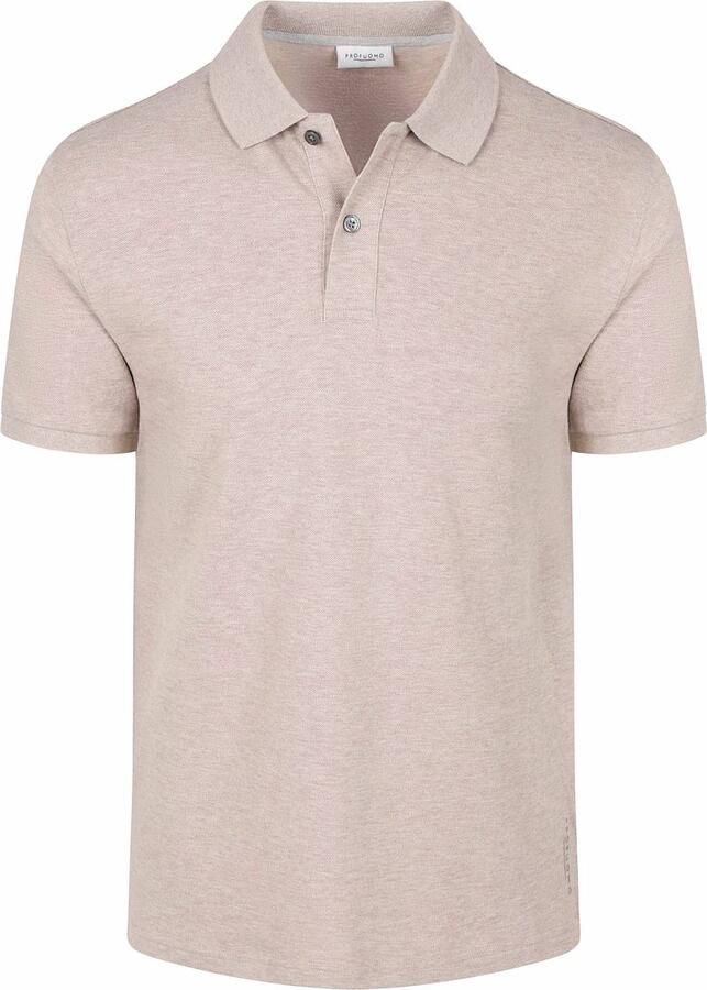Profuomo Polo Shirt Korte Mouw Piqué Poloshirt Beige - Foto 8
