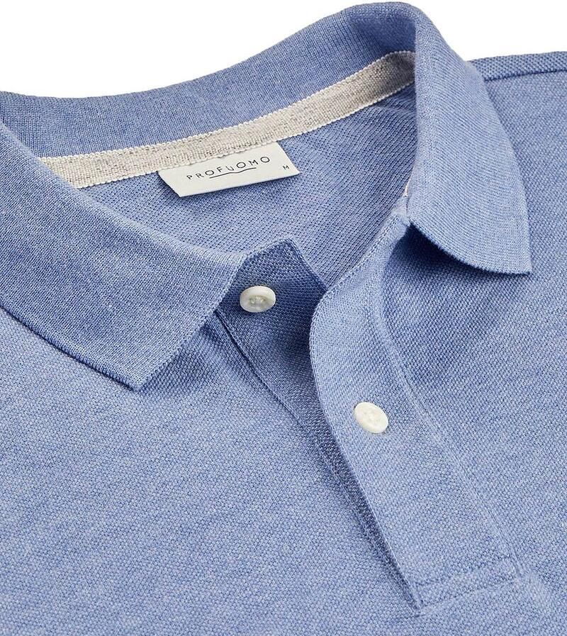 PROFUOMO Heren Polo's & T-shirts Polo Short Sleeve Blauw - Foto 5