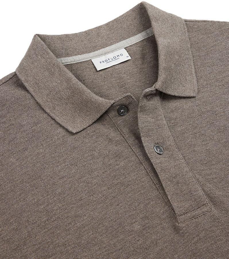 PROFUOMO Heren Polo's & T-shirts Polo Short Sleeve Bruin