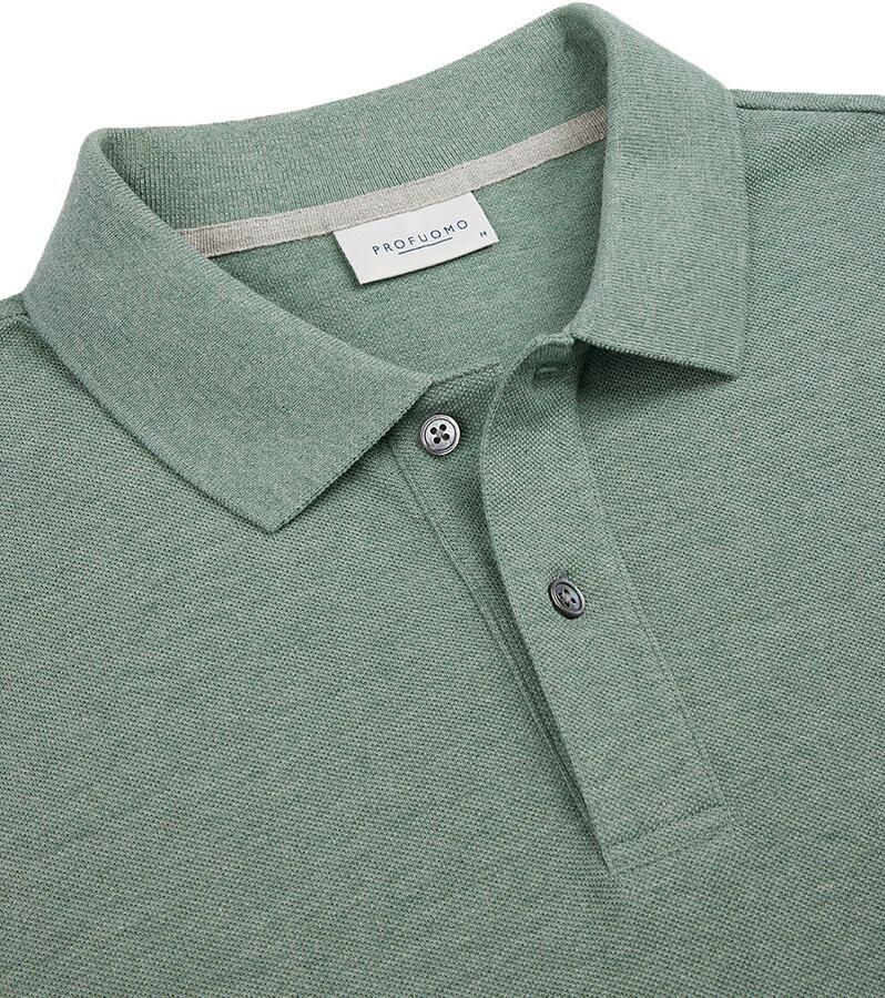 PROFUOMO Heren Polo's & T-shirts Polo Short Sleeve Groen - Foto 6
