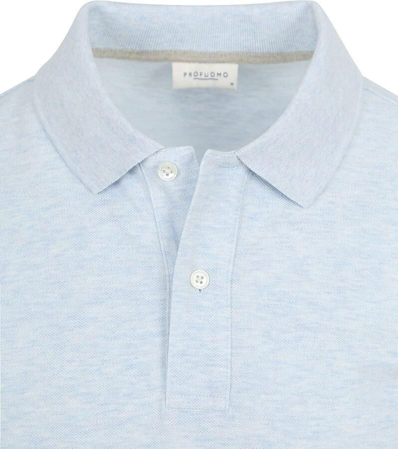 PROFUOMO Heren Polo's & T-shirts Polo Short Sleeve Lichtblauw