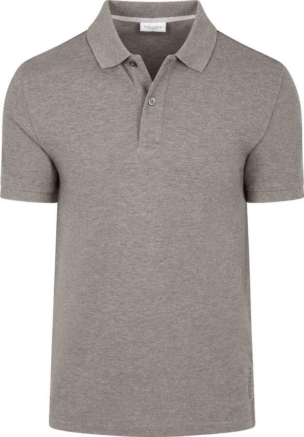 Profuomo Polo Shirt Korte Mouw Piqué Poloshirt Melange Bruin - Foto 8