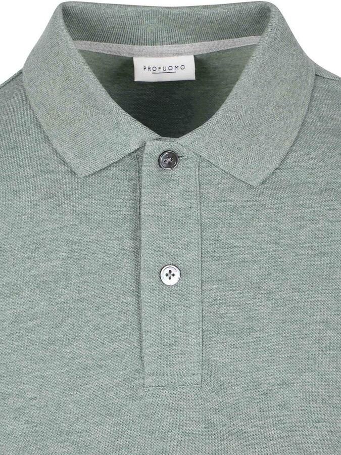 PROFUOMO Heren Polo's & T-shirts Basic Pique Groen - Foto 9
