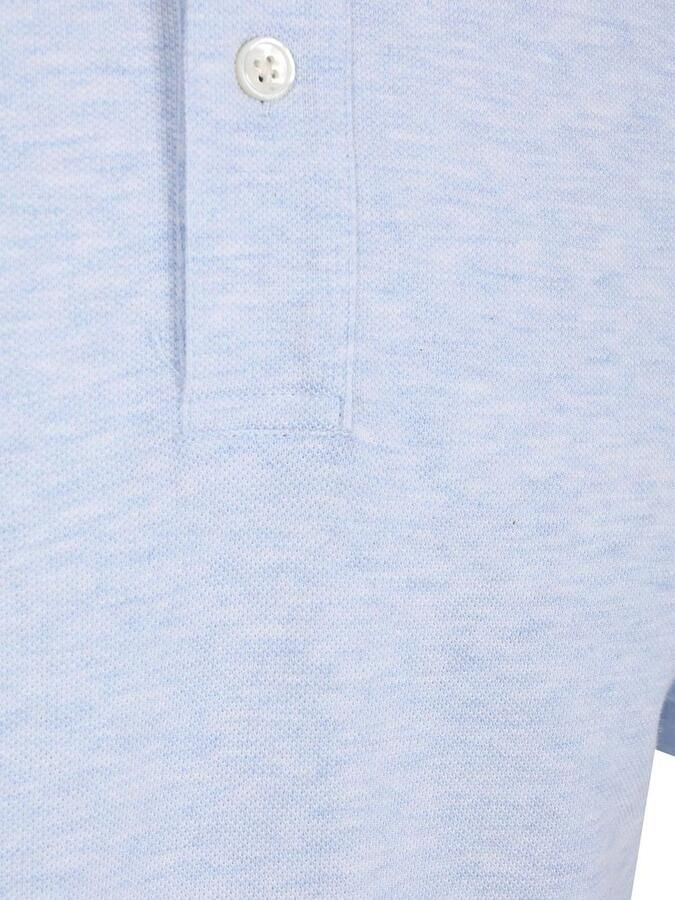 Profuomo Polo Shirt Korte Mouw Piqué Poloshirt Melange Lichtblauw - Foto 7