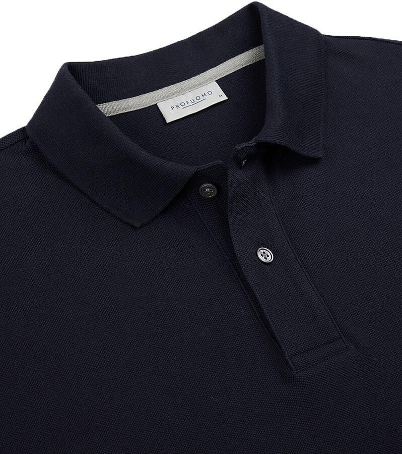 PROFUOMO Heren Polo's & T-shirts Polo Short Sleeve Donkerblauw