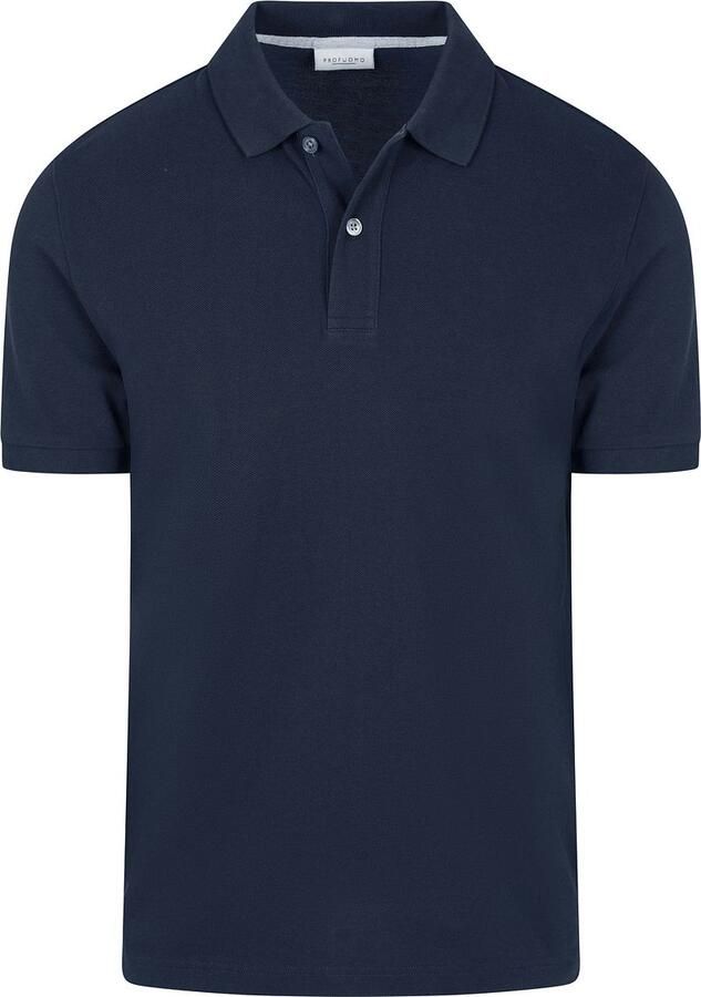 PROFUOMO Heren Polo's & T-shirts Basic Pique Donkerblauw - Foto 8