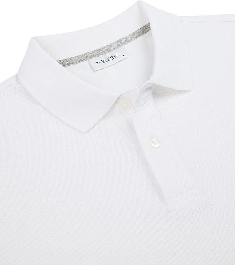 PROFUOMO Heren Polo's & T-shirts Polo Short Sleeve Wit