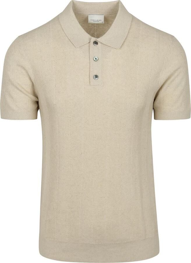 PROFUOMO Heren Polo's & T-shirts Polo Short Sleeve Beige - Foto 2