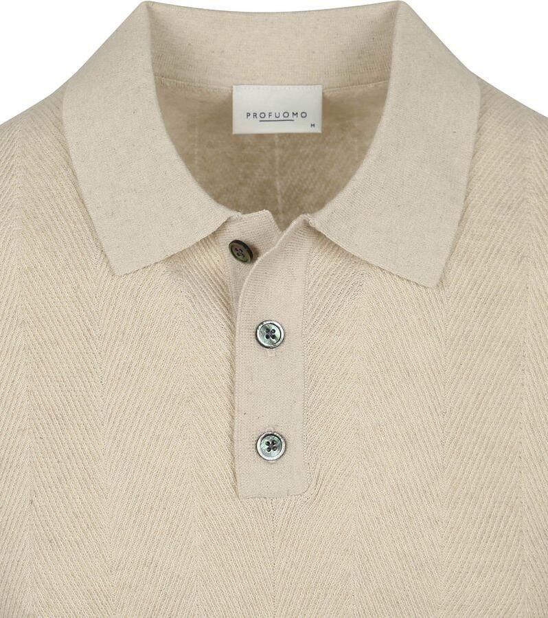 PROFUOMO Heren Polo's & T-shirts Polo Short Sleeve Beige