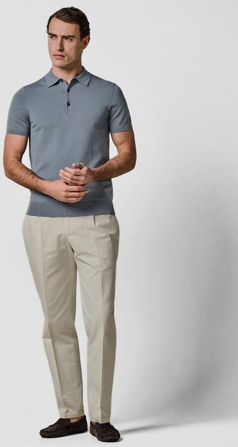 Profuomo Polo Shirt Korte Mouw Poloshirt Luxury Basic Blauw - Foto 9