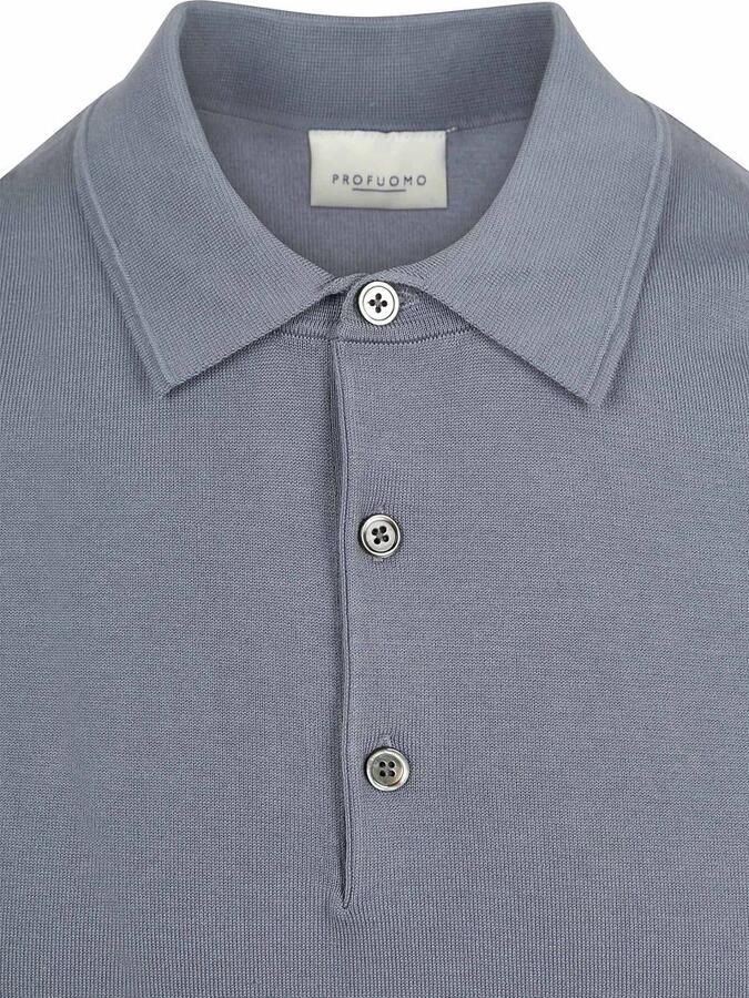 Profuomo Polo Shirt Korte Mouw Poloshirt Luxury Basic Blauw - Foto 7