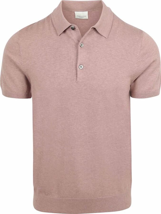 Profuomo Polo Shirt Korte Mouw Poloshirt Luxury Basic Roze - Foto 3